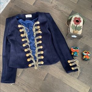 Dark blue jacket with chains